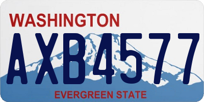 WA license plate AXB4577
