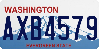 WA license plate AXB4579