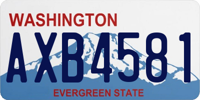 WA license plate AXB4581