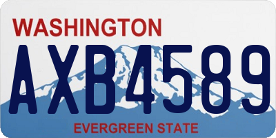 WA license plate AXB4589