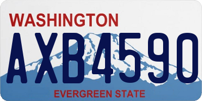 WA license plate AXB4590