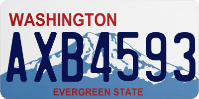 WA license plate AXB4593