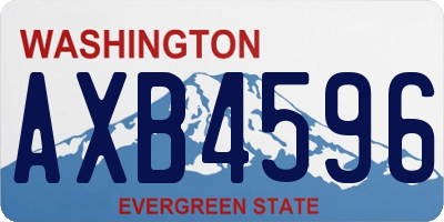 WA license plate AXB4596