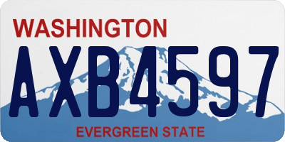 WA license plate AXB4597