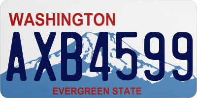 WA license plate AXB4599