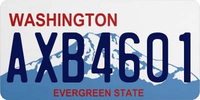 WA license plate AXB4601