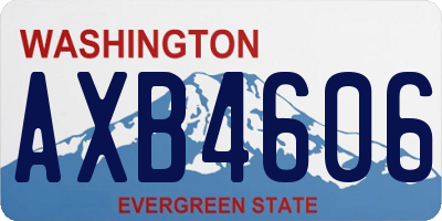WA license plate AXB4606