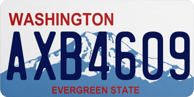 WA license plate AXB4609