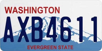 WA license plate AXB4611