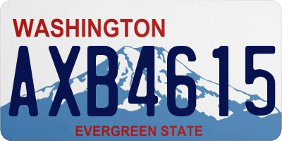 WA license plate AXB4615