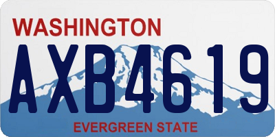 WA license plate AXB4619