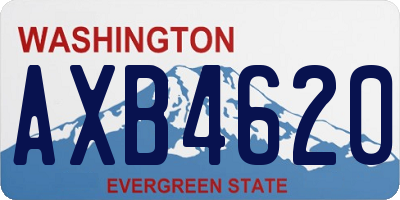 WA license plate AXB4620