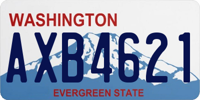 WA license plate AXB4621