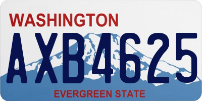 WA license plate AXB4625
