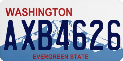 WA license plate AXB4626