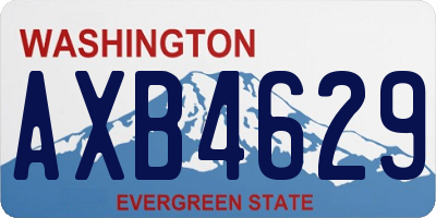 WA license plate AXB4629