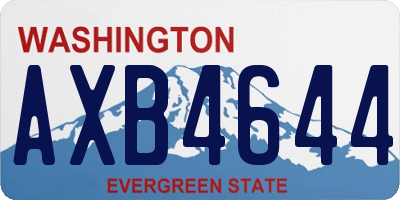 WA license plate AXB4644