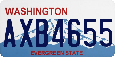 WA license plate AXB4655