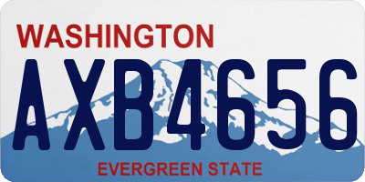 WA license plate AXB4656
