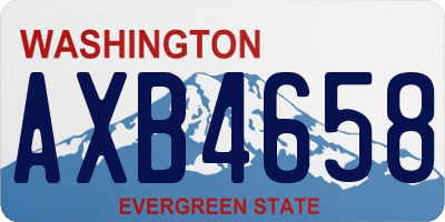 WA license plate AXB4658