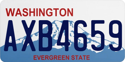 WA license plate AXB4659