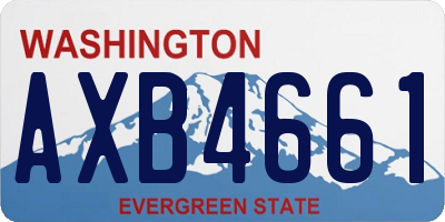 WA license plate AXB4661