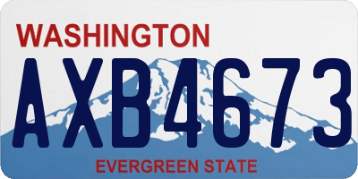 WA license plate AXB4673