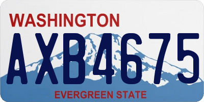 WA license plate AXB4675