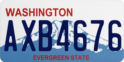WA license plate AXB4676