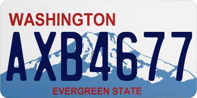 WA license plate AXB4677