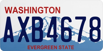 WA license plate AXB4678