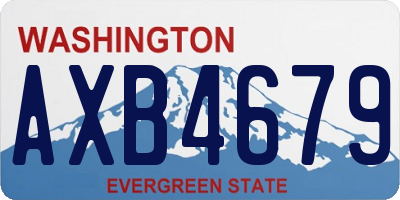 WA license plate AXB4679