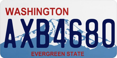 WA license plate AXB4680