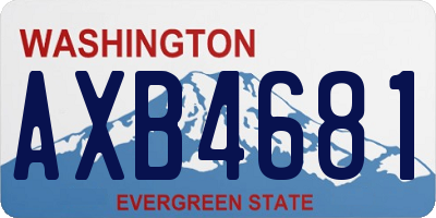 WA license plate AXB4681