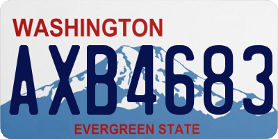 WA license plate AXB4683