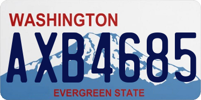 WA license plate AXB4685