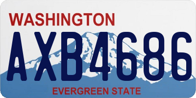 WA license plate AXB4686