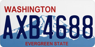 WA license plate AXB4688