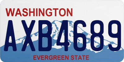 WA license plate AXB4689