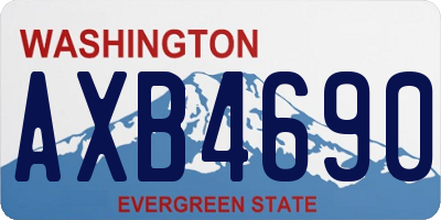 WA license plate AXB4690