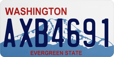 WA license plate AXB4691