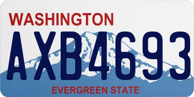 WA license plate AXB4693