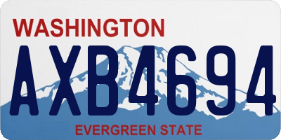 WA license plate AXB4694