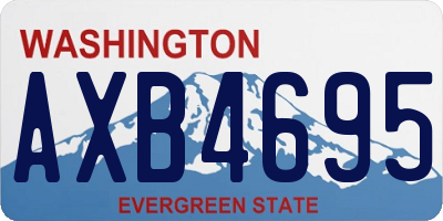 WA license plate AXB4695