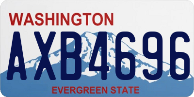 WA license plate AXB4696