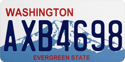 WA license plate AXB4698