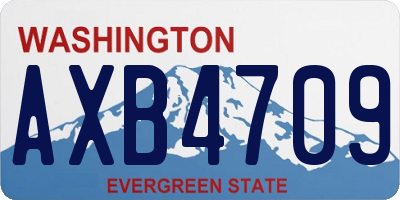 WA license plate AXB4709