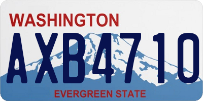 WA license plate AXB4710