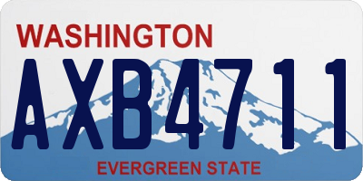 WA license plate AXB4711