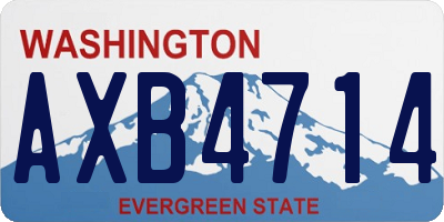 WA license plate AXB4714